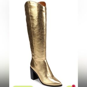 SARTO By Franco Sarto Ticada Shimmering Gold Knee-High Boots